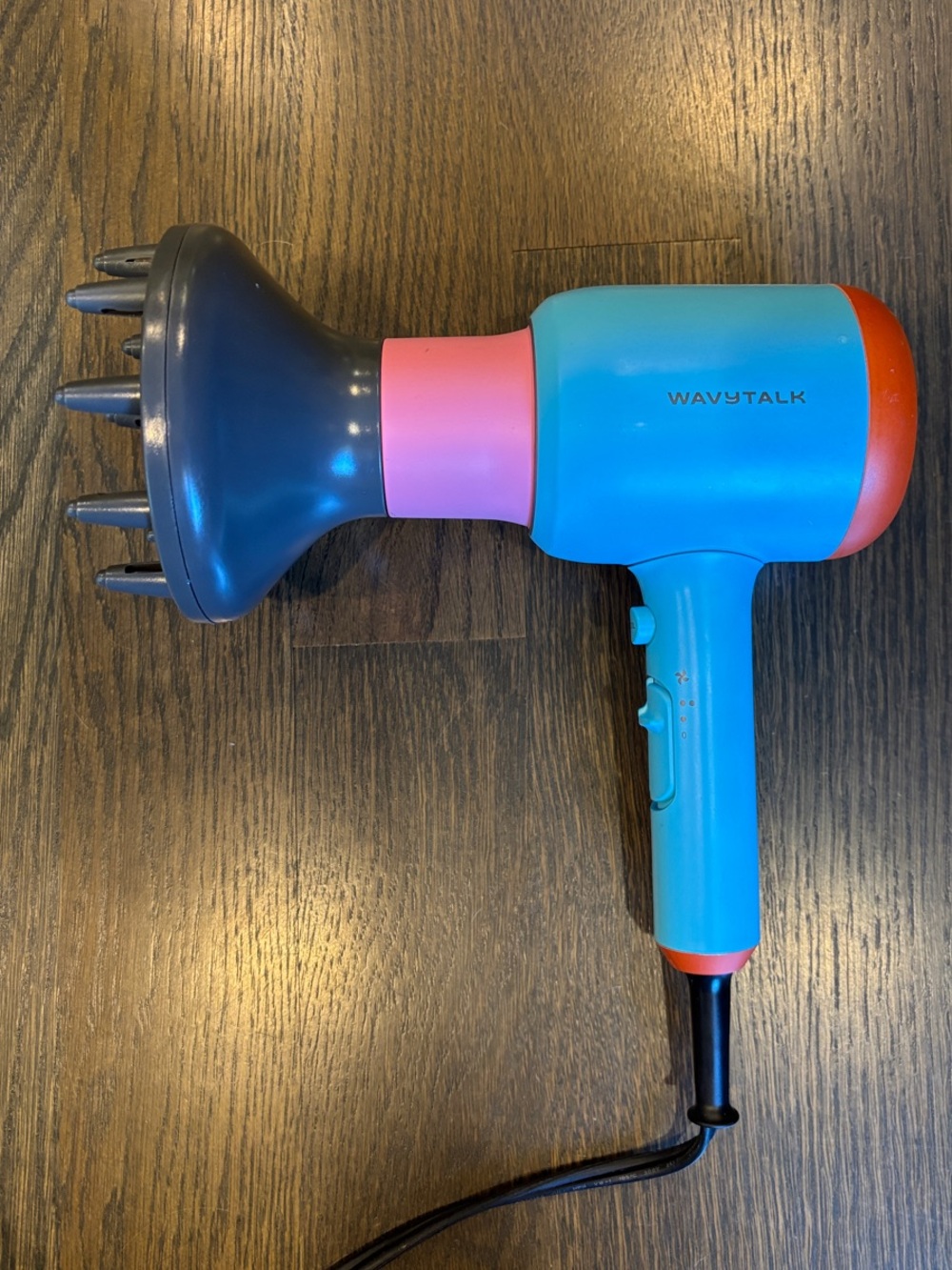Wavytalk Kids Hair Dryer with Diffuser - Blue/Pink/Orange